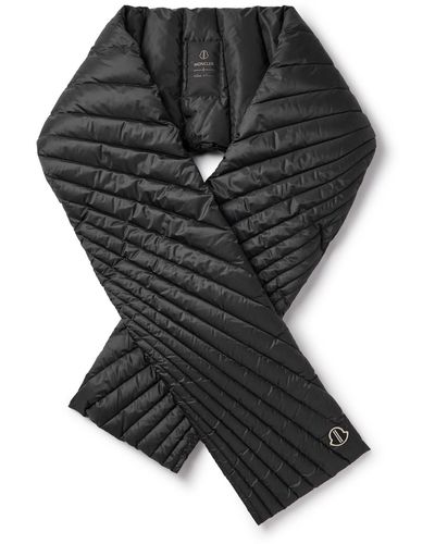 Rick Owens Moncler Radiance Quilted Shell Down Scarf - Black