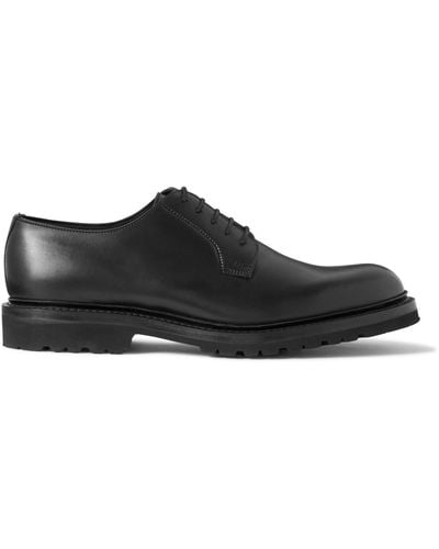 George Cleverley Archie Leather Derby Shoes - Black