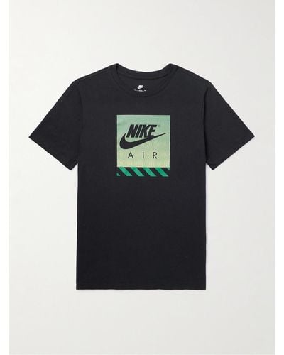 Nike Sportswear T-Shirt aus Baumwoll-Jersey mit Logoprint - Schwarz