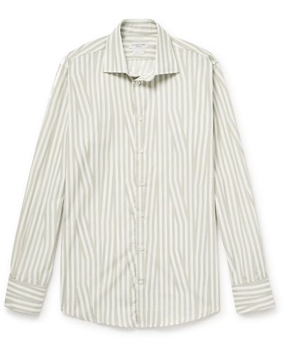 Richard James Striped Cotton-poplin Shirt - White