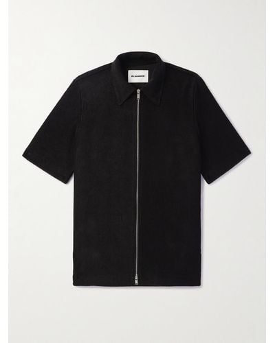 Jil Sander Hemd aus Cord aus einer Baumwollmischung - Schwarz