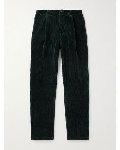 Oliver Spencer Morton Straight-leg Cotton-corduroy Trousers - Black