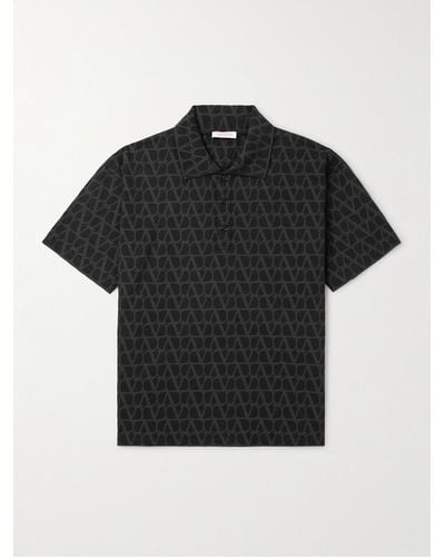 Valentino Garavani Polo in jersey di cotone Toile Iconographe - Nero