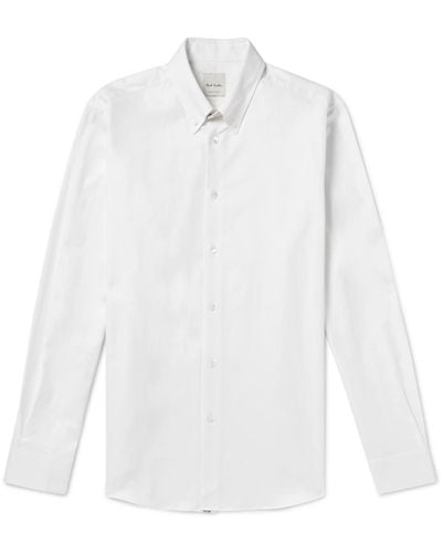 Paul Smith Button-down Collar Cotton Oxford Shirt - White