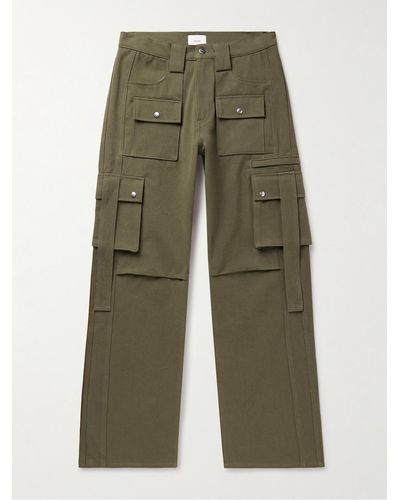 Rhude Amaro Straight-leg Cotton-twill Cargo Trousers - Green