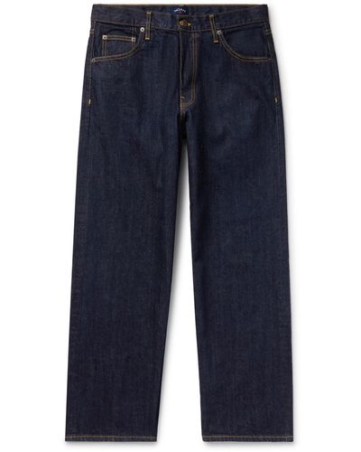 Noah Stovepipe Straight-leg Selvedge Jeans - Blue
