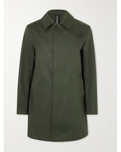 Mackintosh Cambridge Bonded Cotton Trench Coat - Green