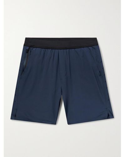 Ten Thousand Interval Stretch-shell Shorts - Blue