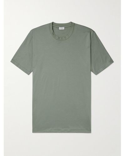 Zimmerli Slim-fit Sea Island Cotton-jersey T-shirt - Green