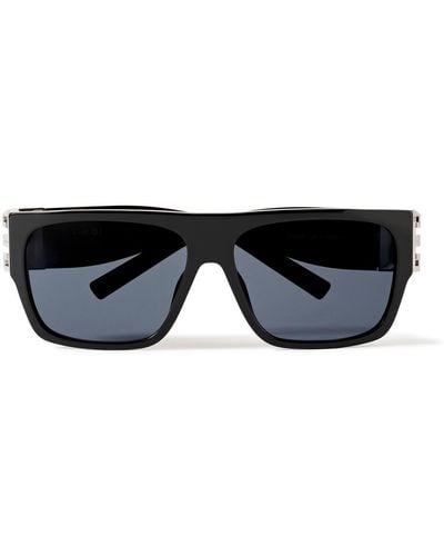 Givenchy Square-frame Acetate And Silver-tone Sunglasses - Black