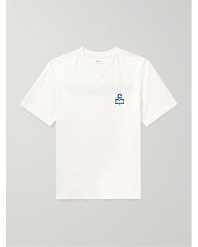 Isabel Marant Hugo T-Shirt aus Baumwoll-Jersey mit Logostickerei - Weiß