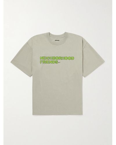 Neighborhood Ghost Printed Cotton-jersey T-shirt - Green