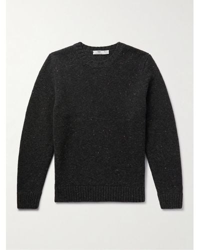 Inis Meáin Donegal Merino Wool And Cashmere-blend Sweater - Black