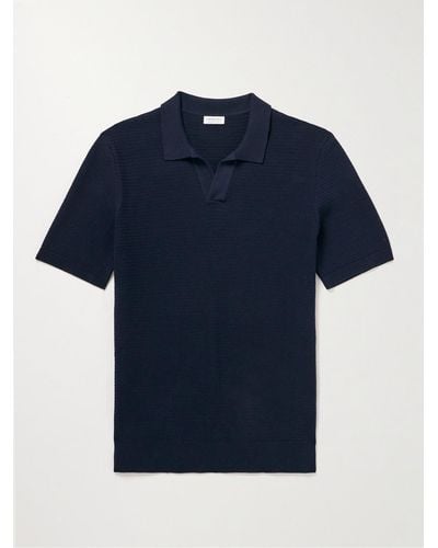 Sunspel Cotton Polo Shirt - Blue