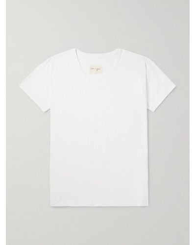 Greg Lauren T-Shirt aus Baumwoll-Jersey - Weiß