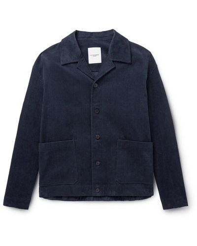 LE17SEPTEMBRE Cotton-corduroy Overshirt - Blue