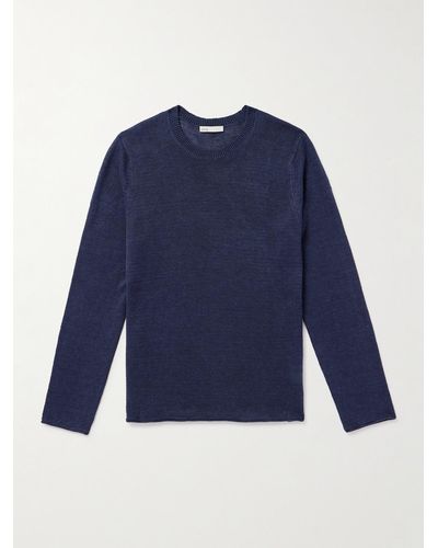 Onia Pullover in lino Kevin - Blu