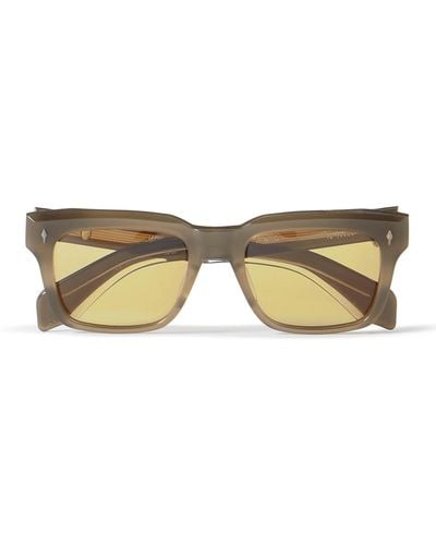Jacques Marie Mage Torino Square-frame Acetate Sunglasses - Natural