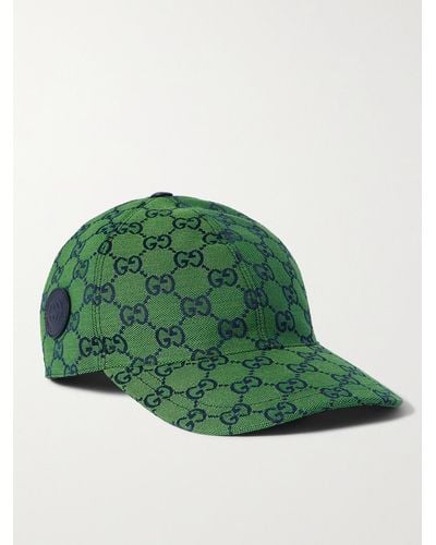 Gucci GG Multicolour Canvas Baseball Hat - Green