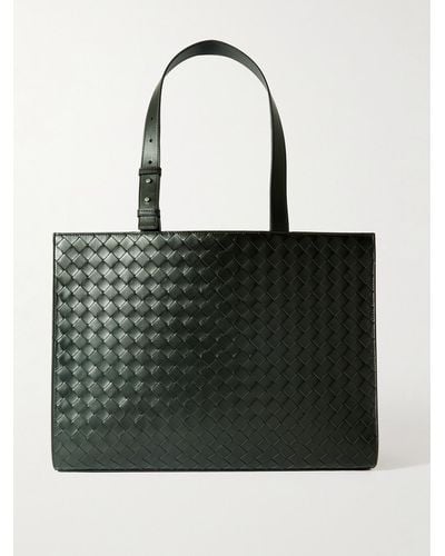 Bottega Veneta Intrecciato Leather Briefcase - Black
