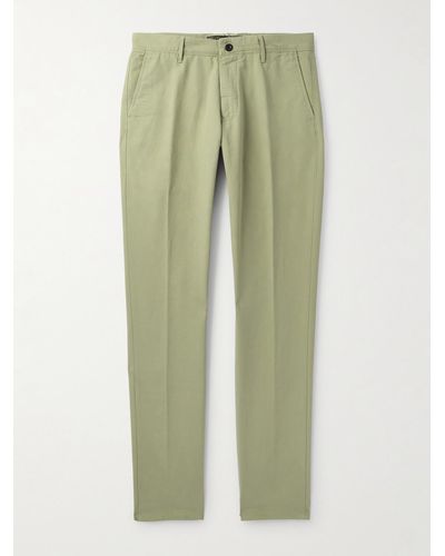 Incotex Straight-leg Cotton-blend Trousers - Green