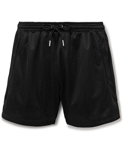 Second Layer Chill Straight-leg Mesh Drawstring Shorts - Black