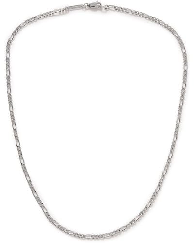 Tom Wood Bo Slim Rhodium-plated Chain Necklace - White