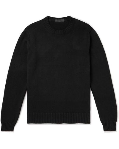 Saman Amel Cotton Sweater - Black