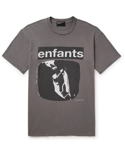 Enfants Riches Deprimes Logo-print Cotton-jersey T-shirt - Gray