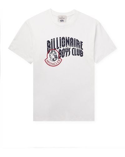 Moncler Genius Billionaire Boys Club Logo-print Cotton-jersey T-shirt - White