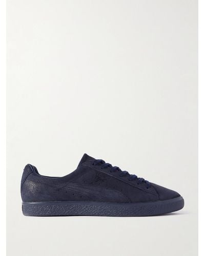 Blue Blue Japan Clyde Suede Trainers - Blue