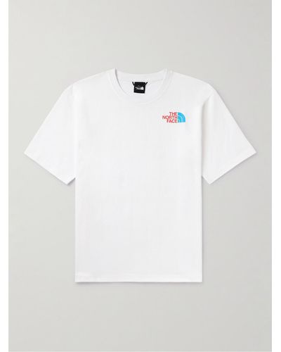 The North Face T-shirt slim-fit in jersey di cotone con logo - Bianco