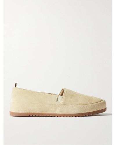Mulo Suede Loafers - Natural