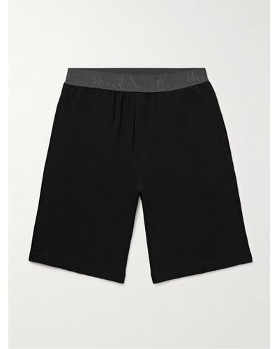 Paul Smith Schmal geschnittene Shorts aus Jersey aus einer Baumwoll-Modalmischung - Schwarz