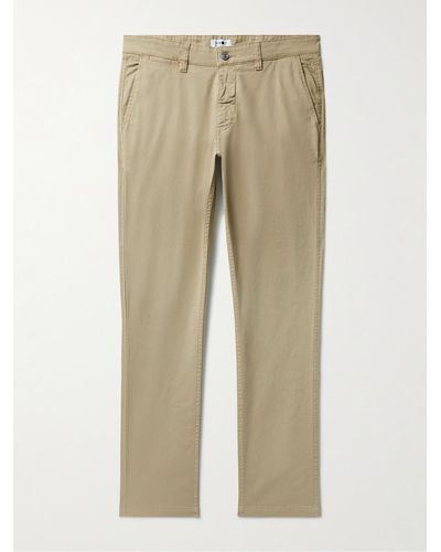 NN07 Marco Slim-fit Cotton-blend Twill Chinos - Natural