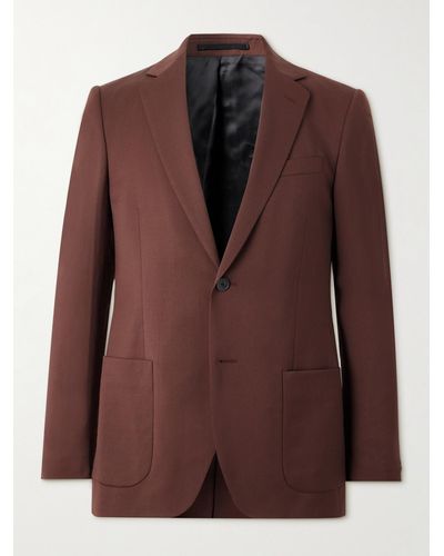 MR P. Slim-fit Wool-twill Suit Jacket - Brown