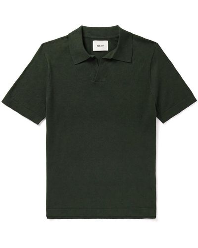 NN07 Ryan 6311 Cotton And Linen-blend Polo Shirt - Green