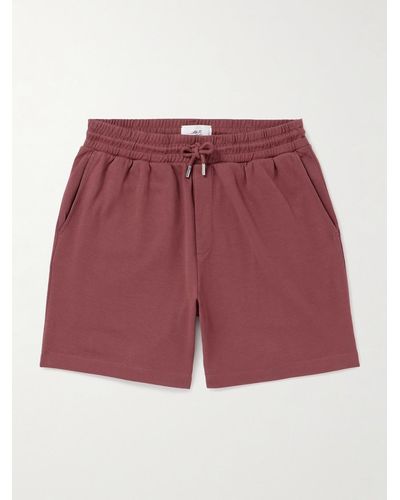 MR P. Straight-leg Organic Cotton-piqué Drawstring Shorts - Red