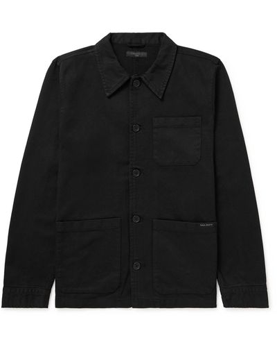 Nudie Jeans Barney Slim-fit Cotton-twill Jacket - Black