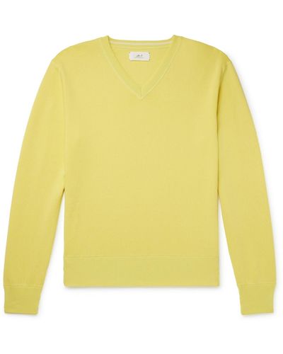MR P. Cotton-blend Golf Sweater - Yellow