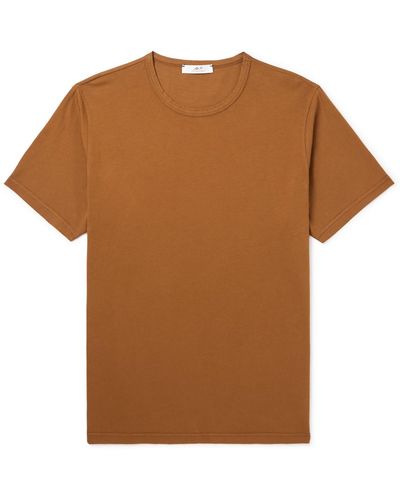 MR P. Garment-dyed Cotton-jersey T-shirt - Brown