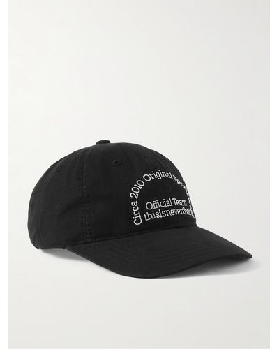 thisisneverthat Logo-embroidered Cotton-twill Baseball Cap - Black