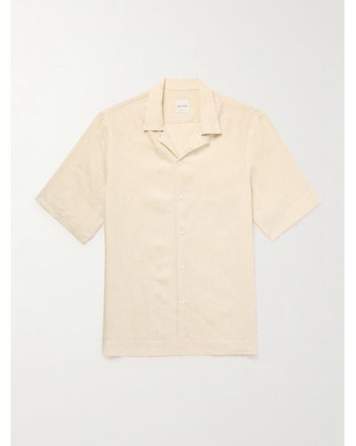 Paul Smith Convertible-collar Linen Shirt - Natural