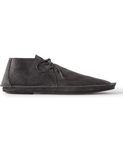 The Row Tyler Suede Chukka Boots - Black