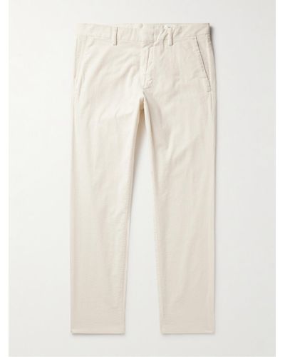 NN07 Theo 1322 Straight-leg Organic Cotton-blend Corduroy Pants - Natural