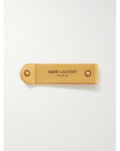 Saint Laurent Goldfarbene Geldklammer - Mettallic
