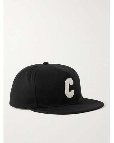 CELINE HOMME Logo-appliquéd Cotton-blend Drill Baseball Cap - Black