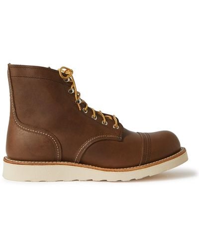 Red Wing Iron Ranger Leather Boots - Brown