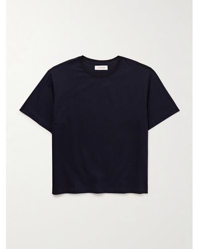 LE17SEPTEMBRE Cotton-jersey T-shirt - Blue