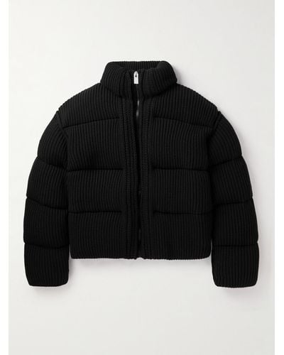 Moncler Genius 6 Moncler 1017 Alyx 9sm Quilted Ribbed-knit Down Jacket - Black